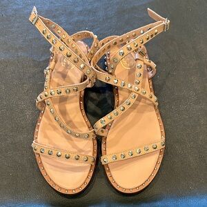ASH Tan Studded Sandals